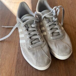Adidas Light Gray Suede Sneakers